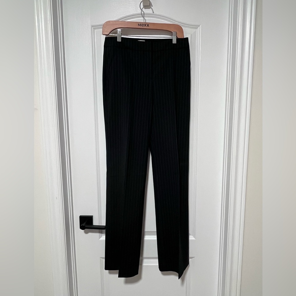 Armani Collezioni Navy Pinstripe Dress Pants